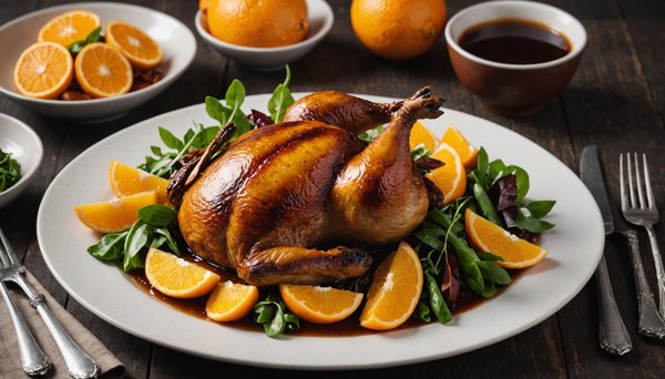 Le canard laqué à l'orange, un plat savoureux